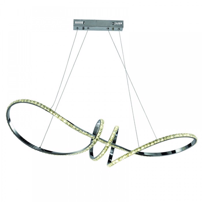 INLIGHT FOTISTIKO OROFIS LED ALOuMINIOu ME KRuSTALLA XROMIO 75W 6000Lm/4000K 6182